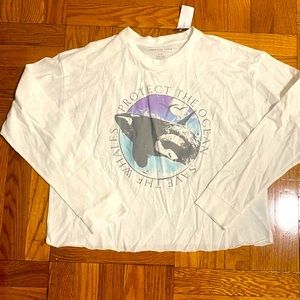 NWT American Eagle Cropped Long-Sleeved Tee